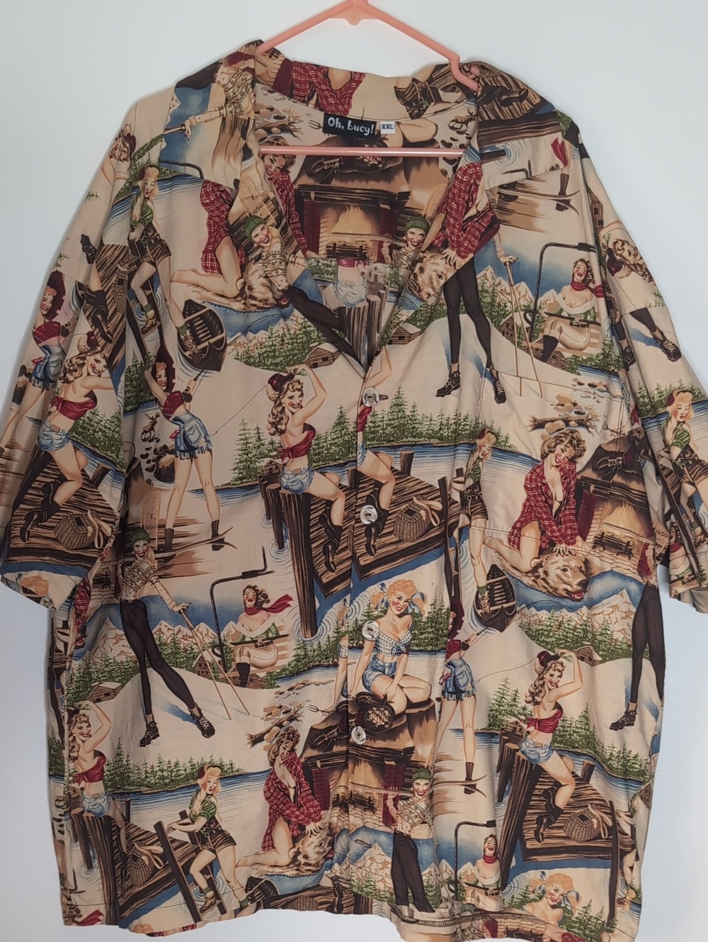 Vintage Rockabilly Shirt 40s 50s XXL